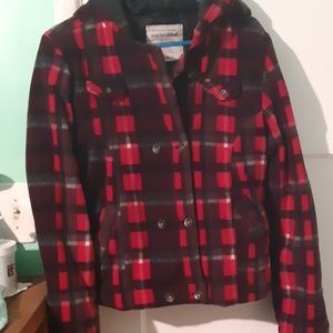 Anchor Blue Red Hoodie Soft Flannel Coat